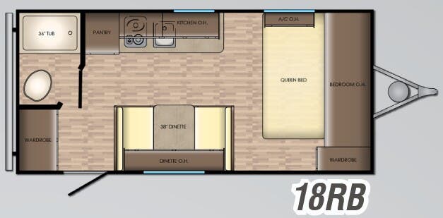 View 2018 CrossRoads Zinger Lite ZR-18RB complete specs and manufacturer brochures