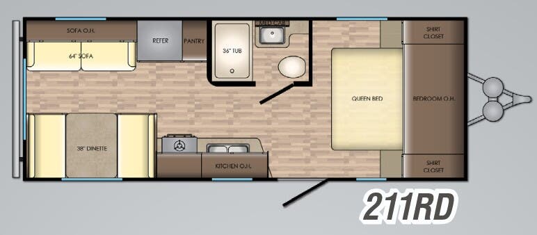 View 2018 CrossRoads Zinger Lite ZR-211RD complete specs and manufacturer brochures