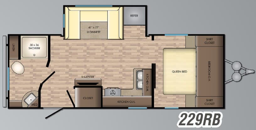 View 2018 CrossRoads Zinger Lite ZR-229RB complete specs and manufacturer brochures