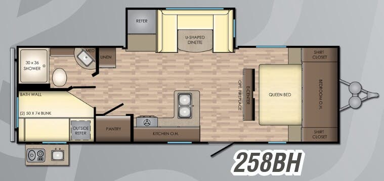 View 2018 CrossRoads Zinger Lite ZR-258BH complete specs and manufacturer brochures