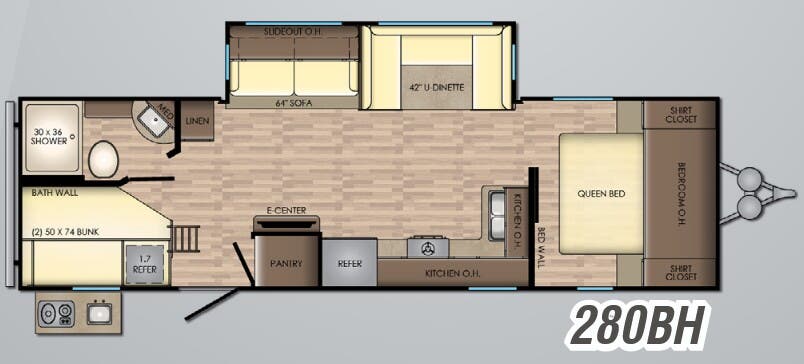 View 2018 CrossRoads Zinger Lite ZR-280BH complete specs and manufacturer brochures
