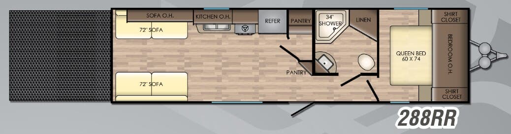 View 2018 CrossRoads Zinger ZR-288RR complete specs and manufacturer brochures