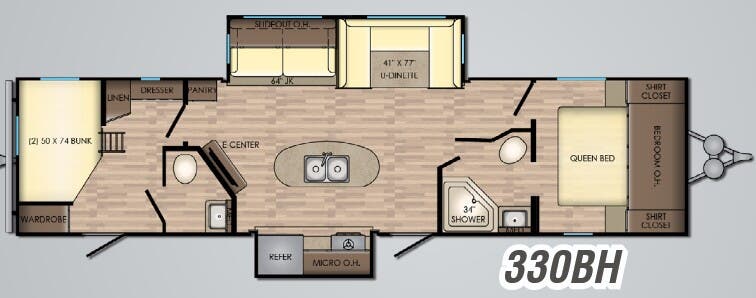 View 2018 CrossRoads Zinger ZR-330BH complete specs and manufacturer brochures