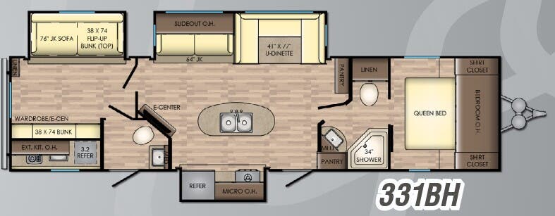 View 2018 CrossRoads Zinger ZR-331BH complete specs and manufacturer brochures