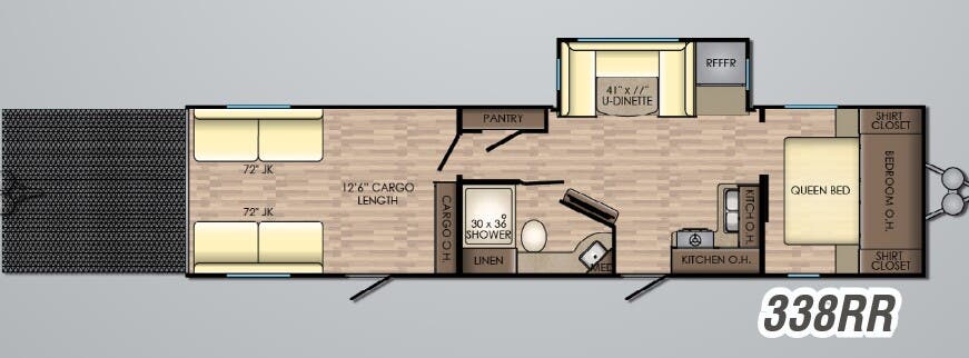 View 2018 CrossRoads Zinger ZR-338RR complete specs and manufacturer brochures