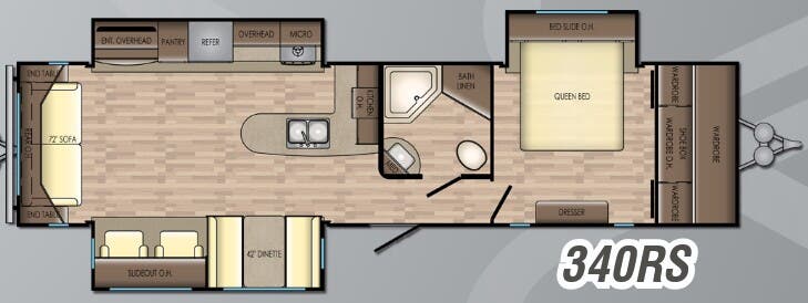 View 2018 CrossRoads Zinger ZR-340RS complete specs and manufacturer brochures
