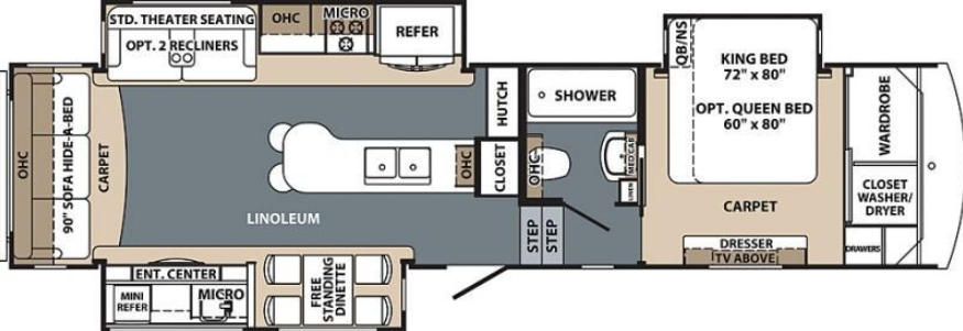 View 2018 Forest River Cardinal Explorer 322DS complete specs and manufacturer brochures