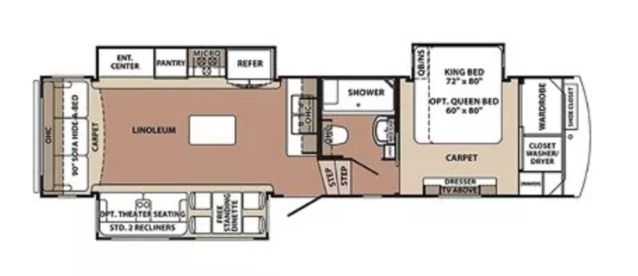 View 2018 Forest River Cardinal Limited 3045RLLE complete specs and manufacturer brochures