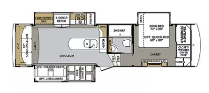 View 2018 Forest River Cardinal Luxury 3250RLX complete specs and manufacturer brochures