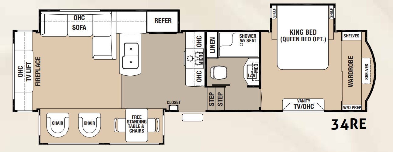 View 2018 Forest River Cedar Creek Hathaway Edition 34RE complete specs and manufacturer brochures