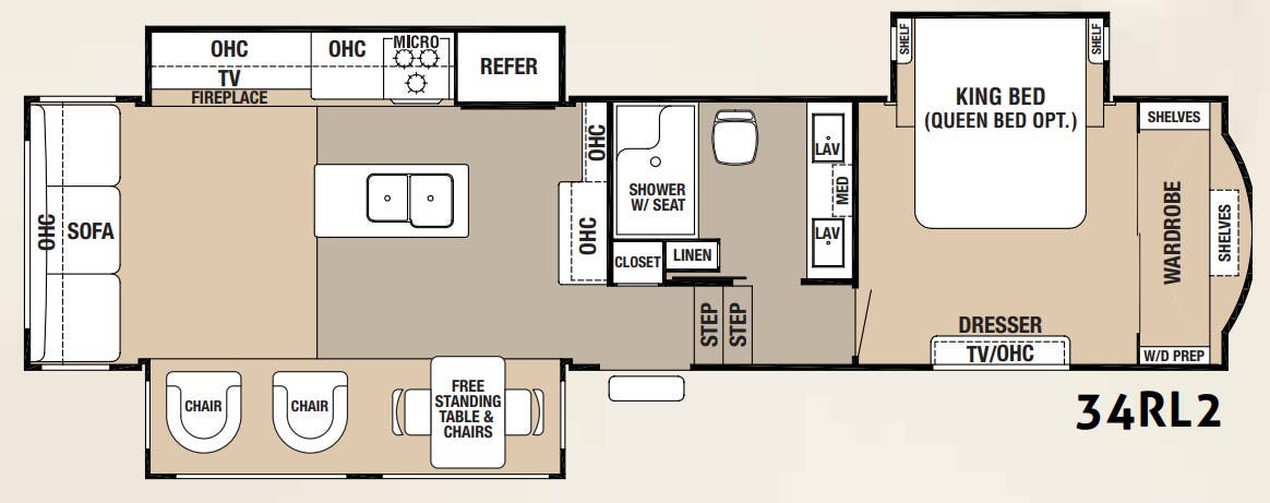 View 2018 Forest River Cedar Creek Hathaway Edition 34RL2 complete specs and manufacturer brochures