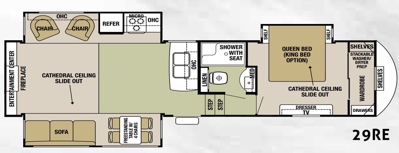 View 2018 Forest River Cedar Creek Silverback 29RE complete specs and manufacturer brochures