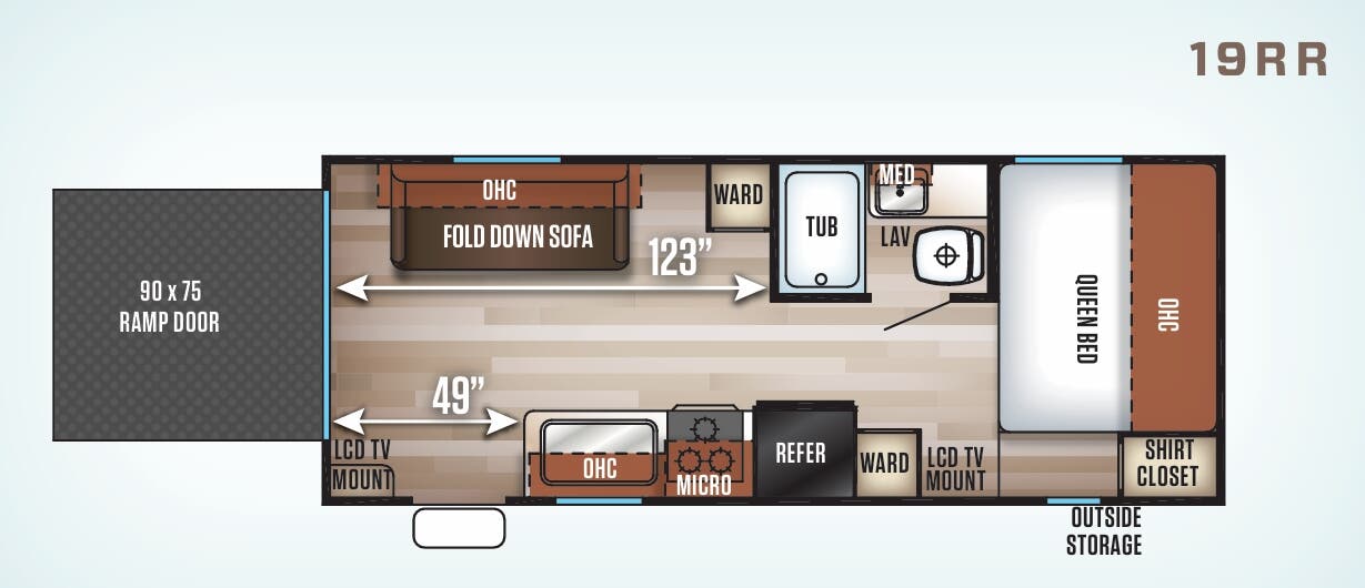 View 2018 Forest River Cherokee Grey Wolf 19RR complete specs and manufacturer brochures