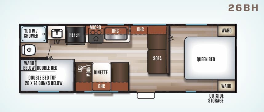 View 2018 Forest River Cherokee Grey Wolf 26BH complete specs and manufacturer brochures