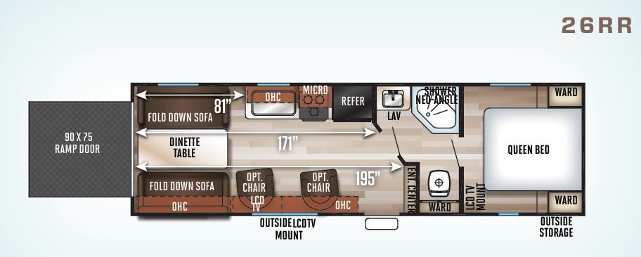 View 2018 Forest River Cherokee Grey Wolf 26RR complete specs and manufacturer brochures