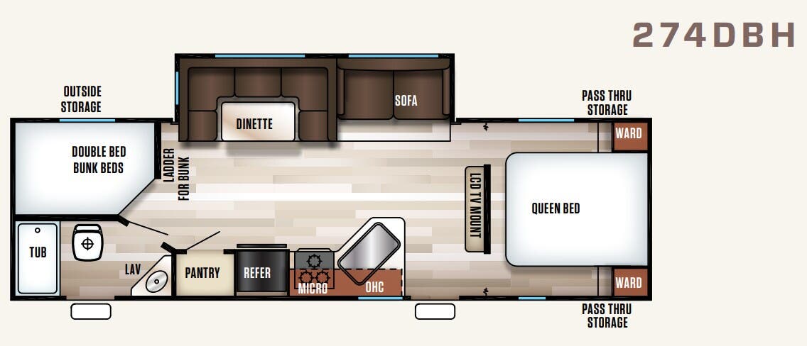 View 2018 Forest River Cherokee Patriot Edition 274DBH complete specs and manufacturer brochures