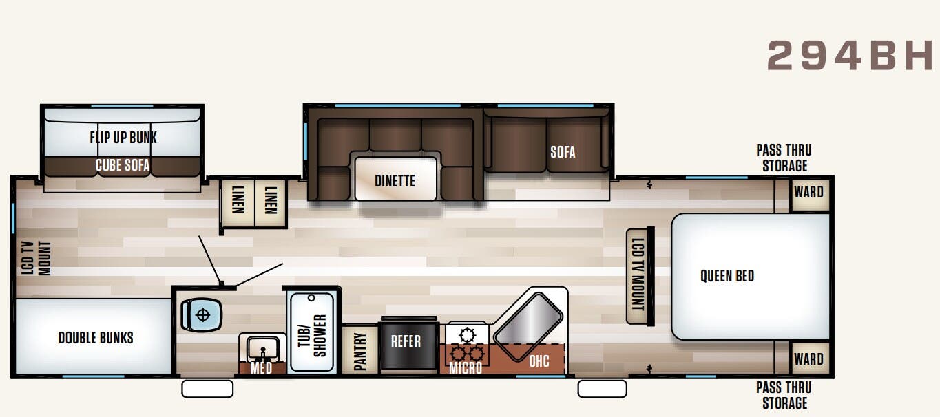 View 2018 Forest River Cherokee Patriot Edition 294BH complete specs and manufacturer brochures
