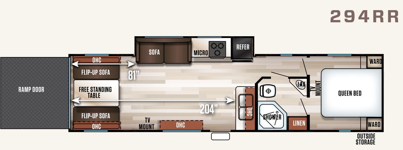 View 2018 Forest River Cherokee Patriot Edition 294RR complete specs and manufacturer brochures