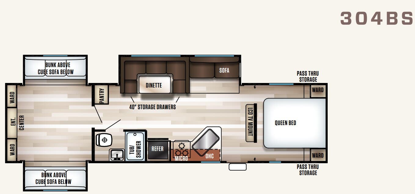 View 2018 Forest River Cherokee Patriot Edition 304BS complete specs and manufacturer brochures
