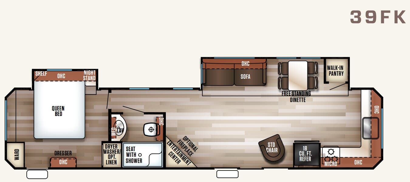 View 2018 Forest River Cherokee Patriot Edition 39FK complete specs and manufacturer brochures