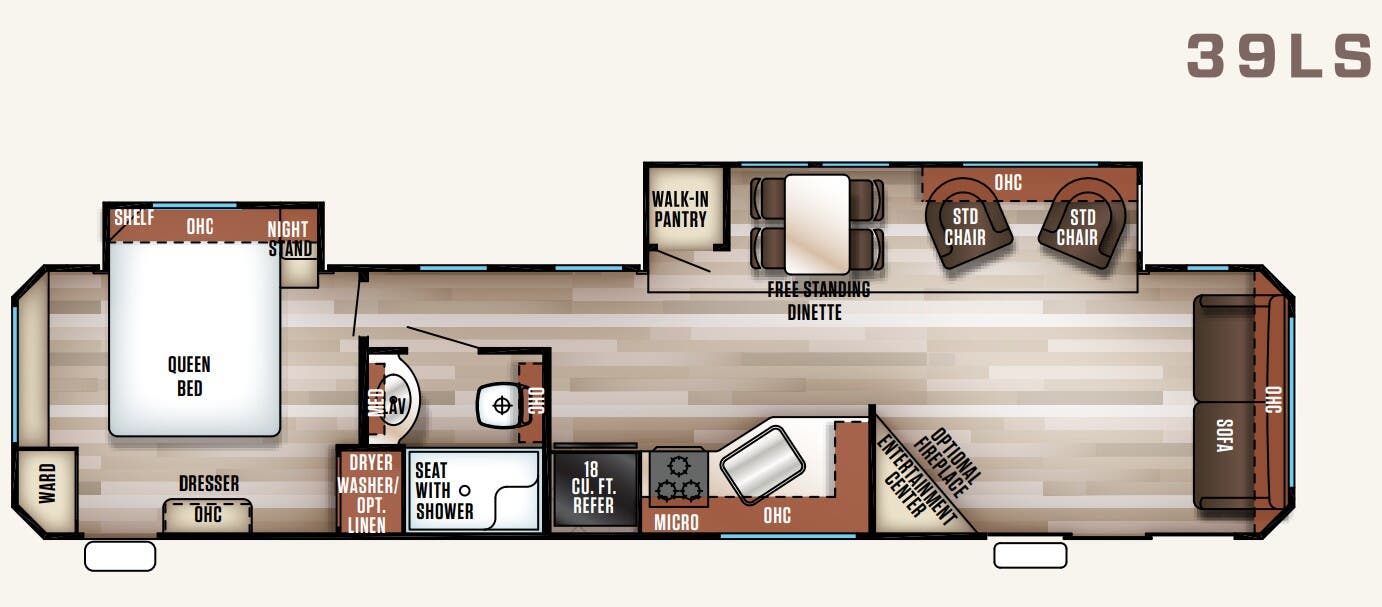 View 2018 Forest River Cherokee Patriot Edition 39LS complete specs and manufacturer brochures