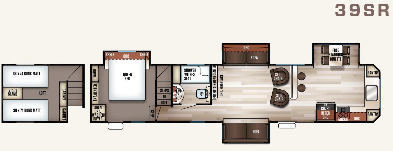 View 2018 Forest River Cherokee Patriot Edition 39SR complete specs and manufacturer brochures