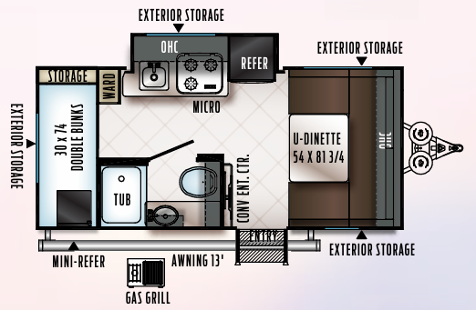 View 2018 Forest River Rockwood Geo Pro G16BH complete specs and manufacturer brochures