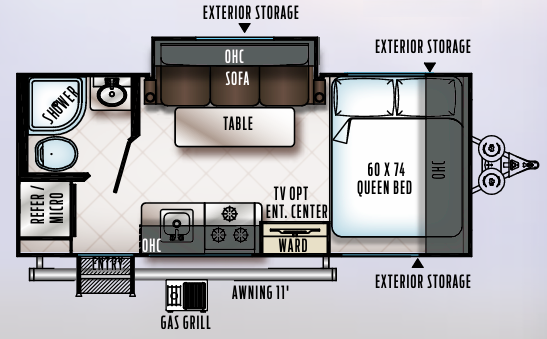 View 2018 Forest River Rockwood Geo Pro G19FBS complete specs and manufacturer brochures