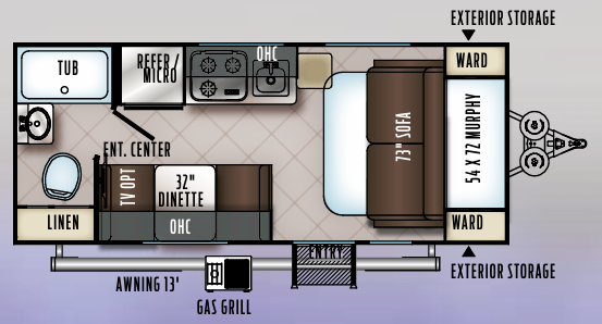 View 2018 Forest River Rockwood Geo Pro G19FD complete specs and manufacturer brochures