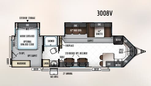 View 2018 Forest River Rockwood Windjammer 3008V complete specs and manufacturer brochures
