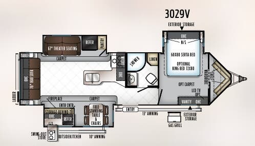 View 2018 Forest River Rockwood Windjammer 3029V complete specs and manufacturer brochures