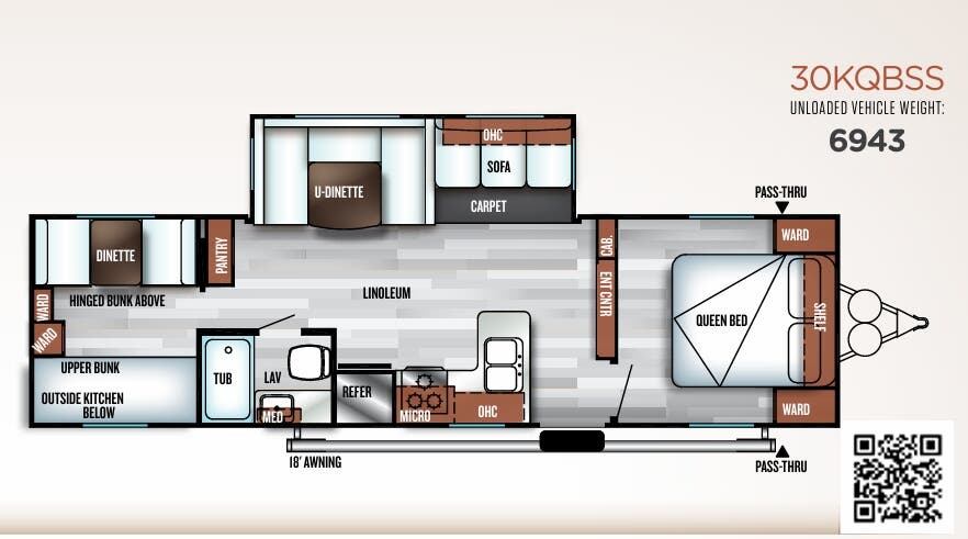 View 2018 Forest River Salem 30KQBSS complete specs and manufacturer brochures