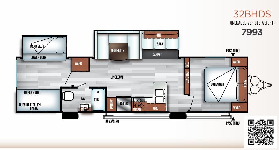 View 2018 Forest River Salem 32BHDS complete specs and manufacturer brochures