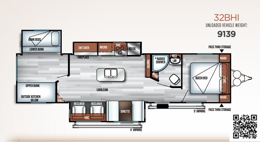 View 2018 Forest River Salem 32BHI complete specs and manufacturer brochures