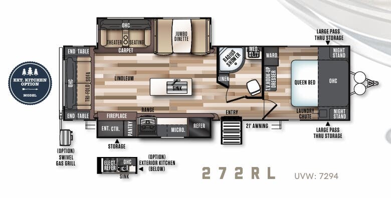 View 2018 Forest River Salem Hemisphere GLX 272RL complete specs and manufacturer brochures