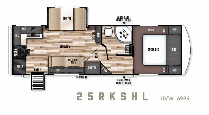 View 2018 Forest River Salem Hemisphere Hyper-Lyte 25RKSHL complete specs and manufacturer brochures