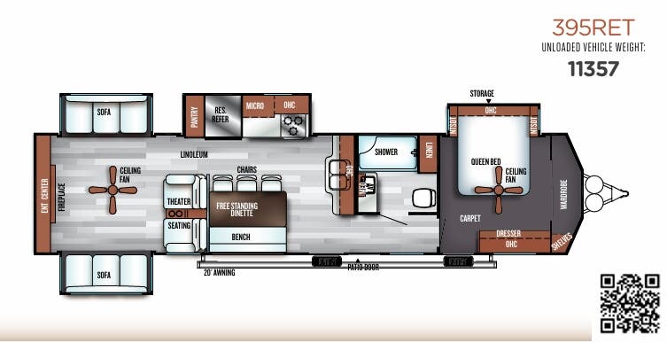 View 2018 Forest River Salem Villa Estate 395RET complete specs and manufacturer brochures