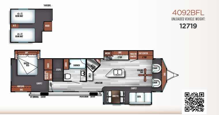 View 2018 Forest River Salem Villa Estate 4092BFL complete specs and manufacturer brochures