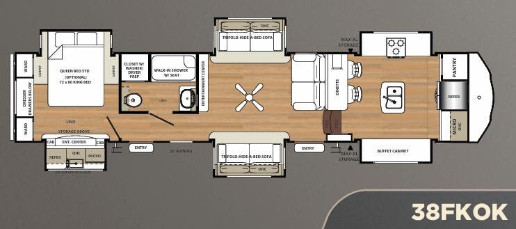 View 2018 Forest River Sierra 38FKOK complete specs and manufacturer brochures