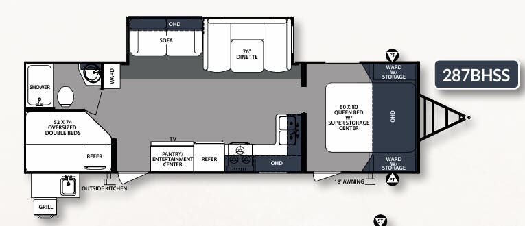View 2018 Forest River Surveyor 287BHSS complete specs and manufacturer brochures