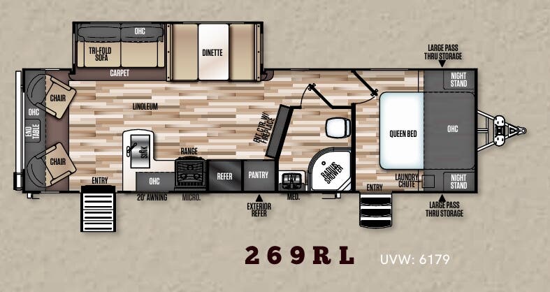 View 2018 Forest River Wildwood Heritage Glen LTZ 269RL complete specs and manufacturer brochures