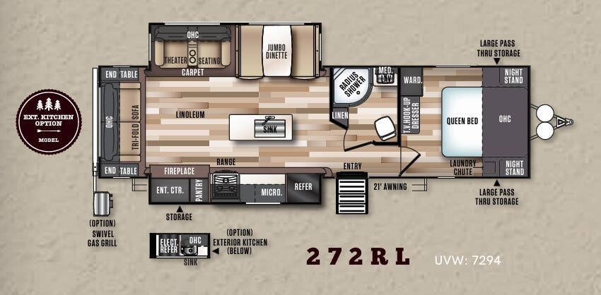 View 2018 Forest River Wildwood Heritage Glen LTZ 272RL complete specs and manufacturer brochures