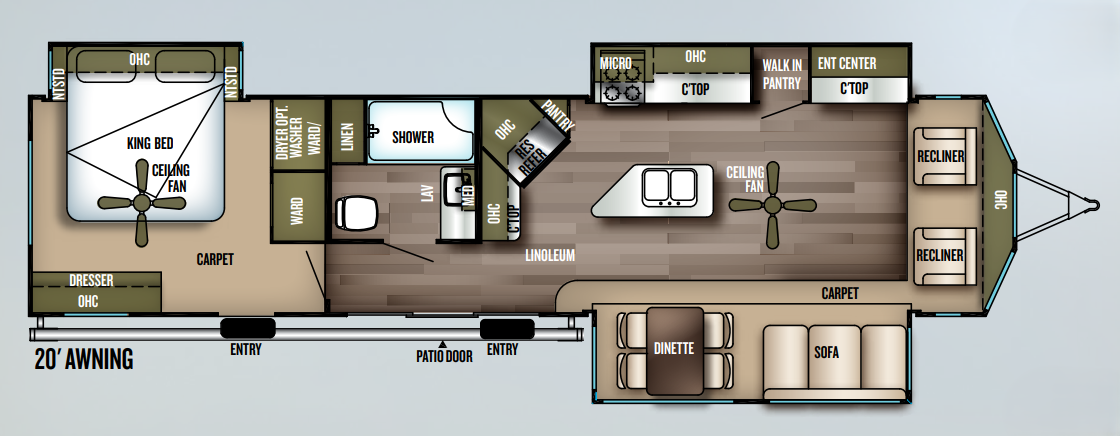 View 2018 Forest River Wildwood Lodge 393FLT complete specs and manufacturer brochures