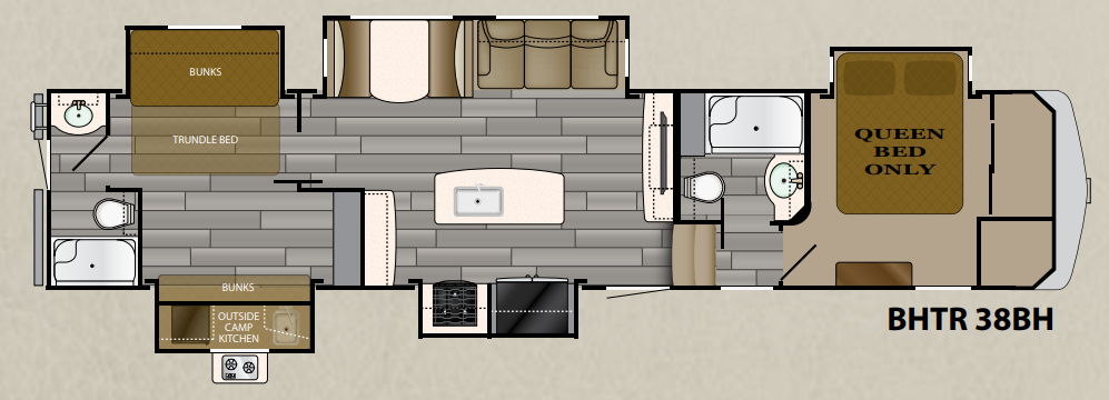View 2018 Heartland Bighorn Traveler 38BH complete specs and manufacturer brochures