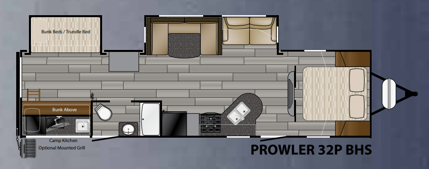 View 2018 Heartland Prowler 32P BHS complete specs and manufacturer brochures