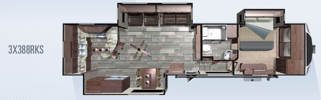 View 2018 Highland Ridge Open Range 3X 3X388RKS complete specs and manufacturer brochures