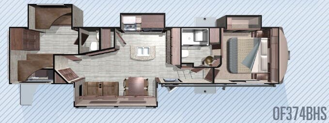 View 2018 Highland Ridge Open Range OF374BHS complete specs and manufacturer brochures