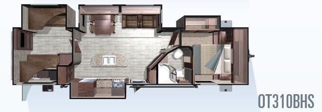 View 2018 Highland Ridge Open Range OT310BHS complete specs and manufacturer brochures