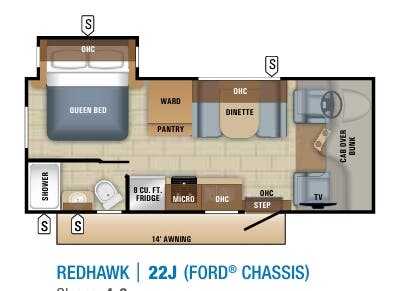 View 2018 Jayco Redhawk 22J complete specs and manufacturer brochures