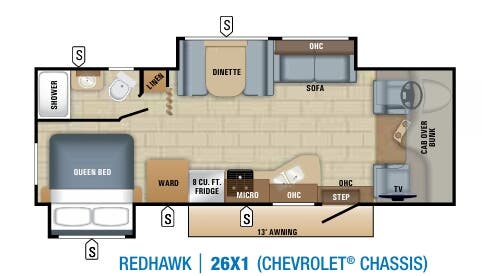 View 2018 Jayco Redhawk 26X1 complete specs and manufacturer brochures